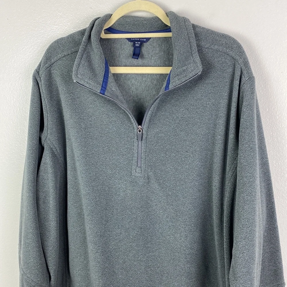 Lands' End | Men's Polartec Fleece Quarter Zip Pullover 46-48 (XL)